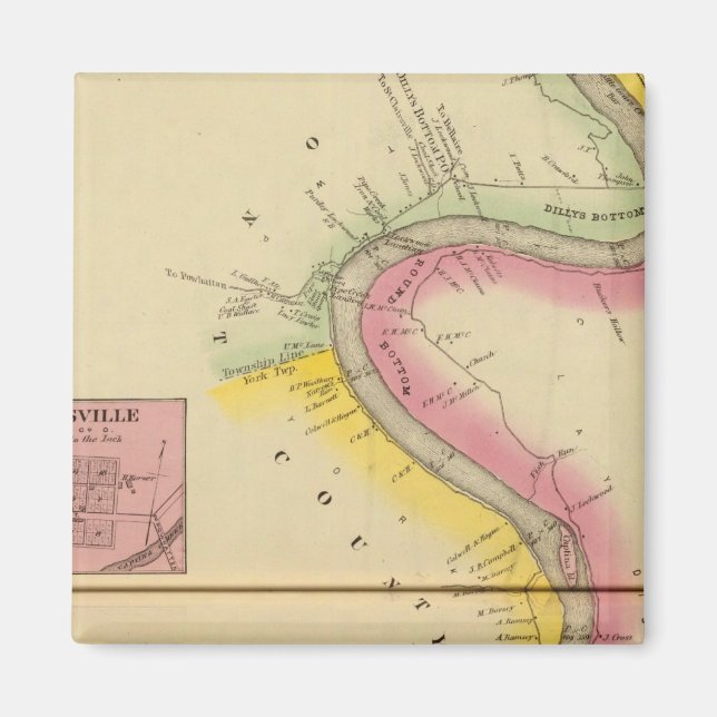 Oberer Ohio Fluss und Tal 3 Magnet (Vorne)