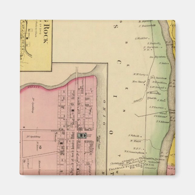 Oberer Ohio Fluss und Tal 3 Magnet (Vorne)