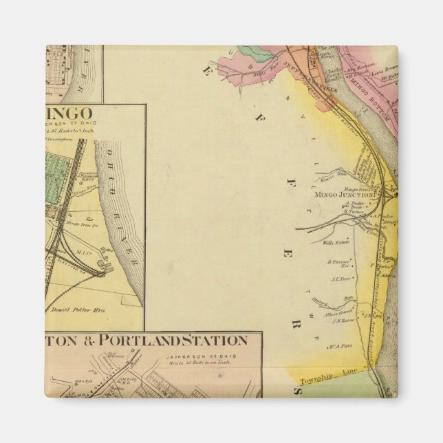 Oberer Ohio Fluss und Tal 7 Magnet (Vorne)