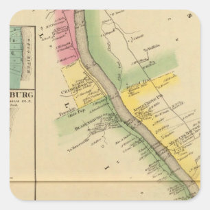 Oberer Ohio Fluss und Tal 7 Quadratischer Aufkleber