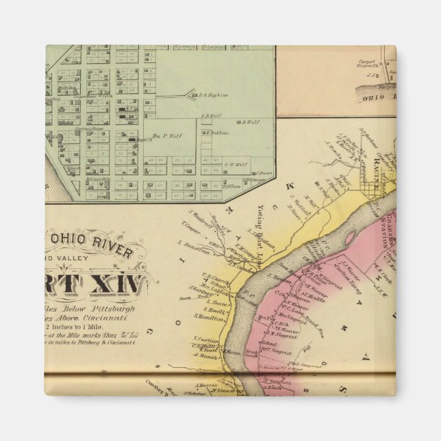 Oberer Ohio Fluss und Tal 8 Magnet (Vorne)