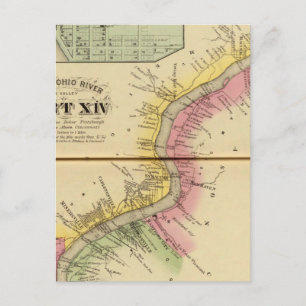 Oberer Ohio Fluss und Tal 8 Postkarte