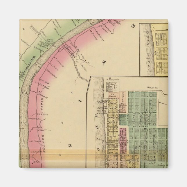 Oberer Ohio Fluss und Tal 9 Magnet (Vorne)