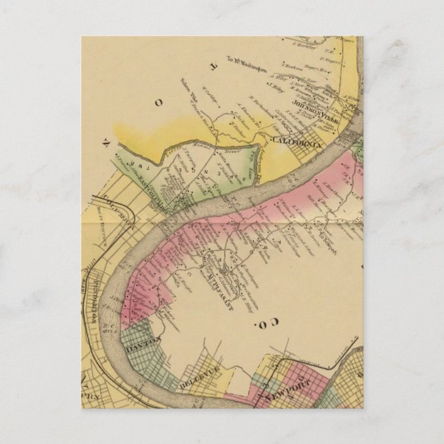 Oberer Ohio Fluss und Tal Postkarte (Vorderseite)