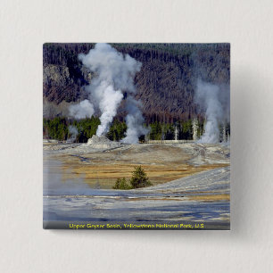 Oberes Geysir-Becken, Yellowstone Nationalpark, US Button