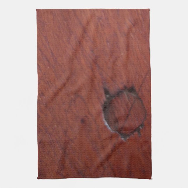Oberfläche aus dunklem Holz Geschirrtuch (Vertikal)