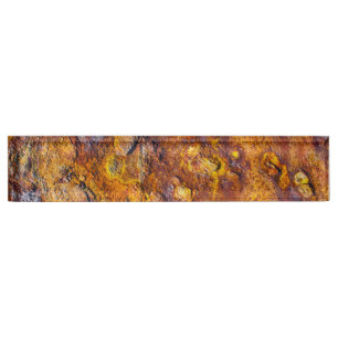 Oberfläche aus rostfreiem Metall Namensplakette