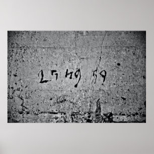 Oberfläche aus schwarzem und grauem Beton Poster