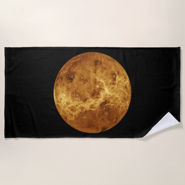 Oberfläche des Planeten Venus Strandtuch (Vorderseite)