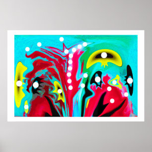 Oberfläche einer Alien Mondkunst Poster