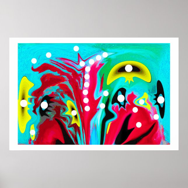 Oberfläche einer Alien Mondkunst Poster (Vorne)