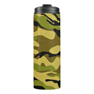 Oberfläche eines Tarnkappensoldaten Thermosbecher