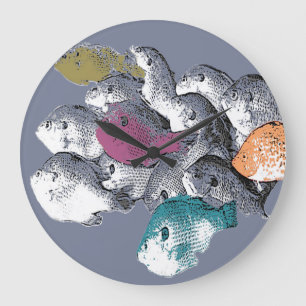 Oberflächenmuster - Fischschwimmen wie Große Wanduhr