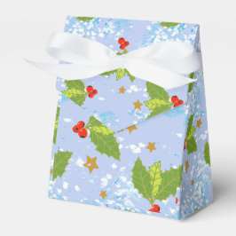 Oberflächenstruktur von Holly Bery und Blätter Geschenkschachtel