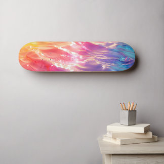 Oberflächenwasser Regenbogenlicht Skateboard