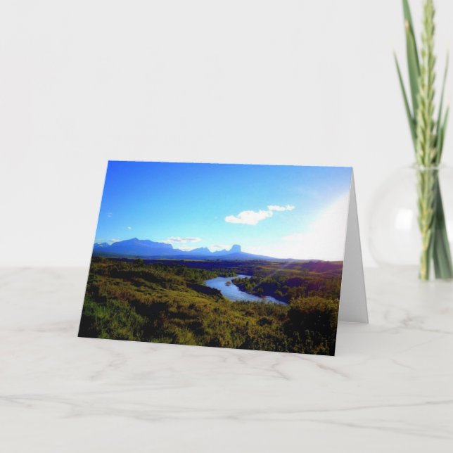 Obergebirge, Glacier National Park Card Karte (Vorderseite)