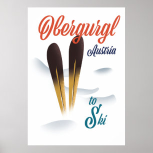 Obergurgl Österreich Ski-Plakat Poster