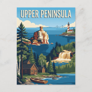 Oberhalb der Halbinsel Michigan Lake Superior Post Postkarte