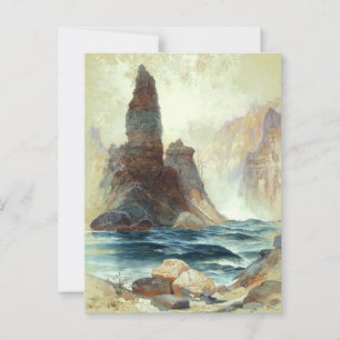 Oberhalb von Tower Falls, Moran, 1872 Postkarte