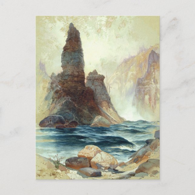 Oberhalb von Tower Falls, Moran, 1872 Postkarte (Vorderseite)