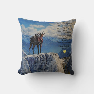 Oberhalsi Pack Goat/Idaho Mountains/Gedicht/c/herz Kissen