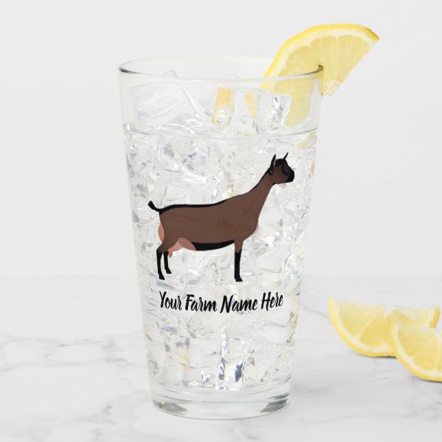 Oberhasli Dairy Goat Glas (Rückseite Ice)