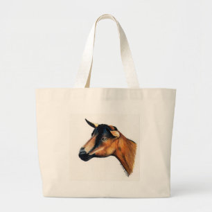 "Oberhasli Ziegen-" Tierkunst-Taschen-Tasche Jumbo Stoffbeutel