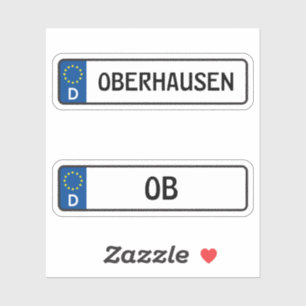 Oberhausen kennzeichen, Deutscher Führerschein Aufkleber