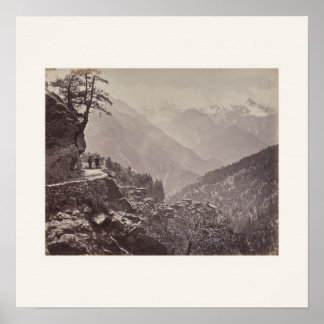 Oberhimalaya Vintage Berg Quadratisches Poster