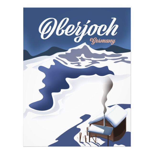 Oberjoch Deutschland Skiposter Fotodruck (Vorne)