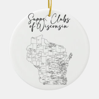 Oberklubs von Wisconsin Keramik Ornament