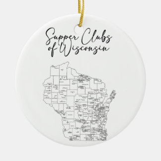 Oberklubs von Wisconsin Keramik Ornament