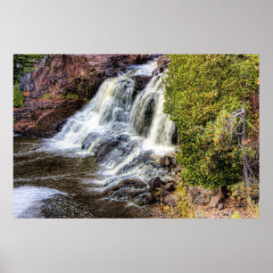 Oberleder fällt an der Stachelbeere Poster