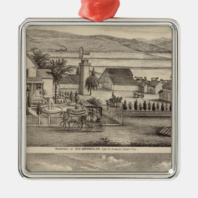 Obermuller, Wille Wohnsitze Silbernes Ornament (Vorne)