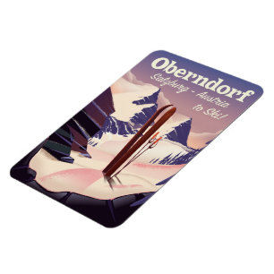 Oberndorf,Salzburg,Österreich, Skiposter Magnet