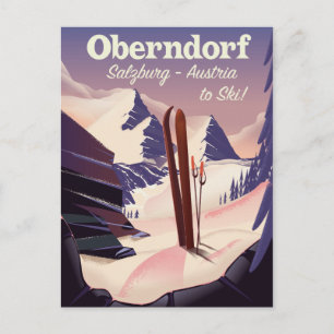 Oberndorf,Salzburg,Österreich, Skiposter Postkarte