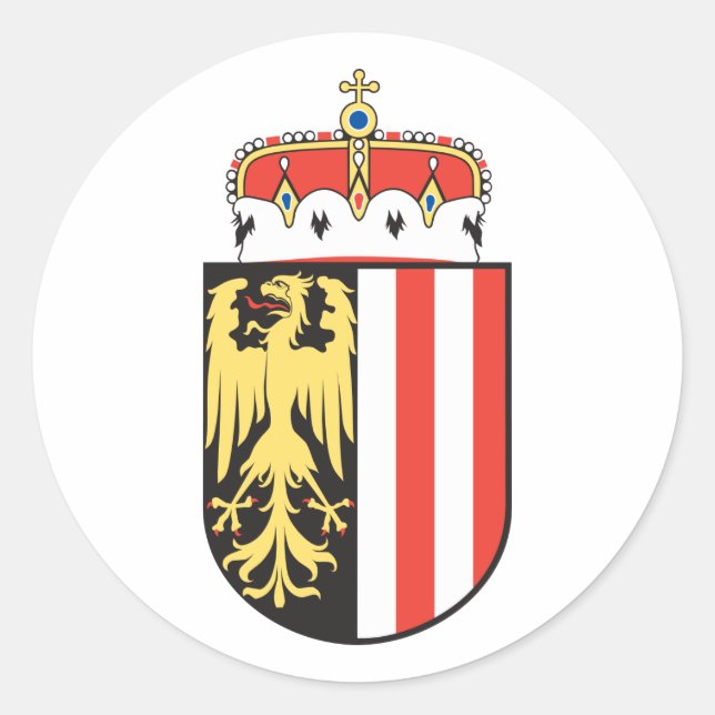 Oberoesterreich, Österreich Runder Aufkleber (Vorderseite)
