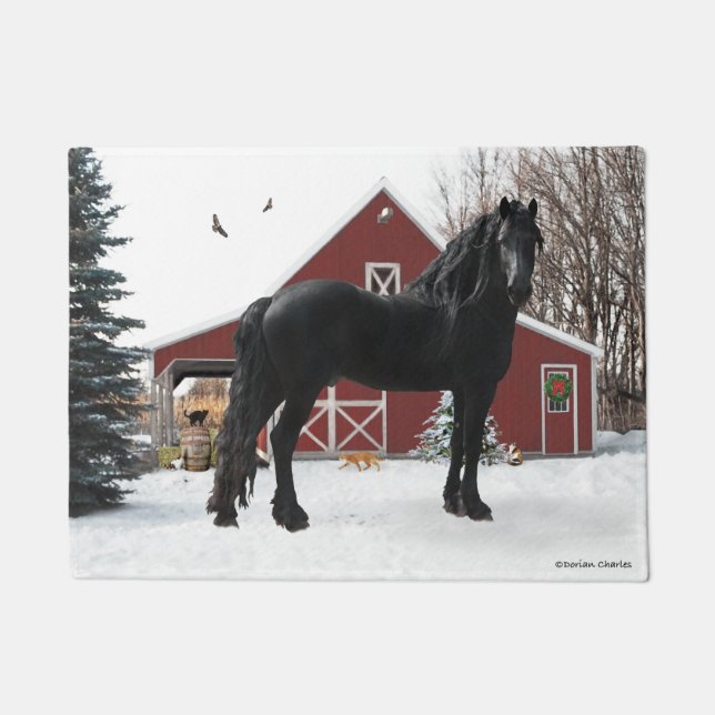 "Oberon tapis de porte en hiver" (Devant)