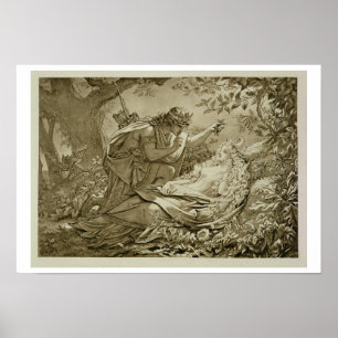 Oberon und Titania (Stich) Poster