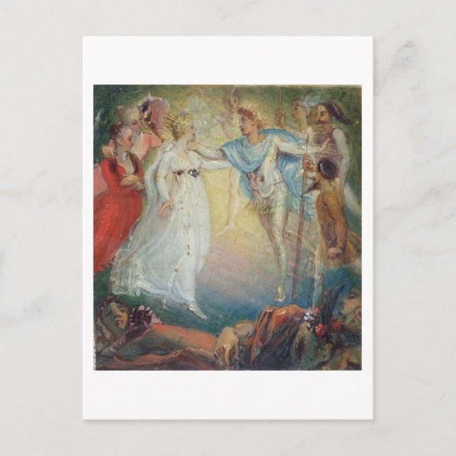 Oberon und Titania von 'A Midsommer Night's Dream Postkarte (Vorderseite)