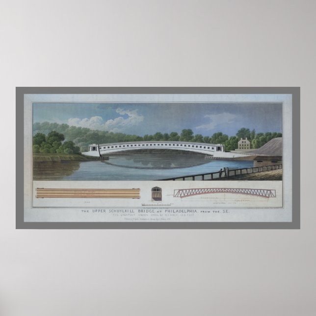 Oberschuylkill Covered Bridge Philadelphia PA Poster (Vorne)