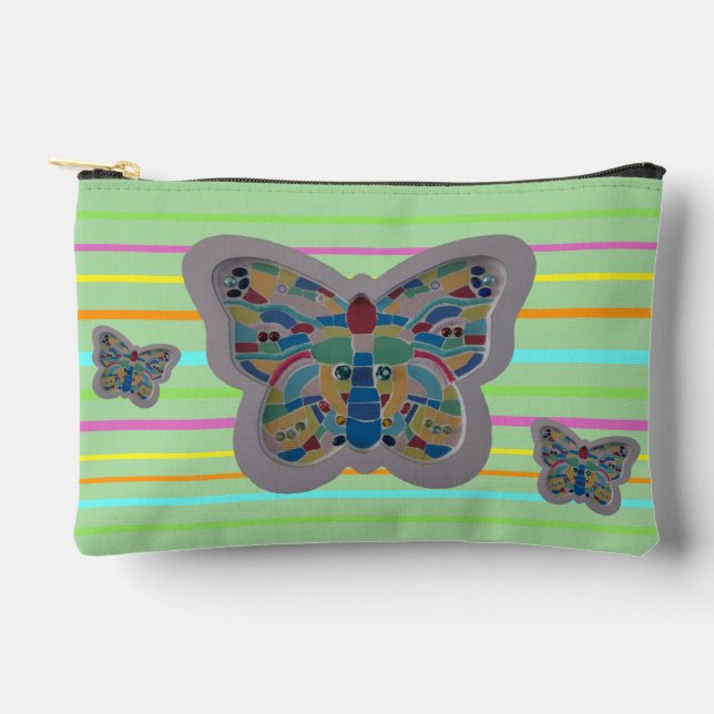 Oberst Buterfly Mosaic Hor. Streifenzubehör Zubehörtasche (Vorderseite)