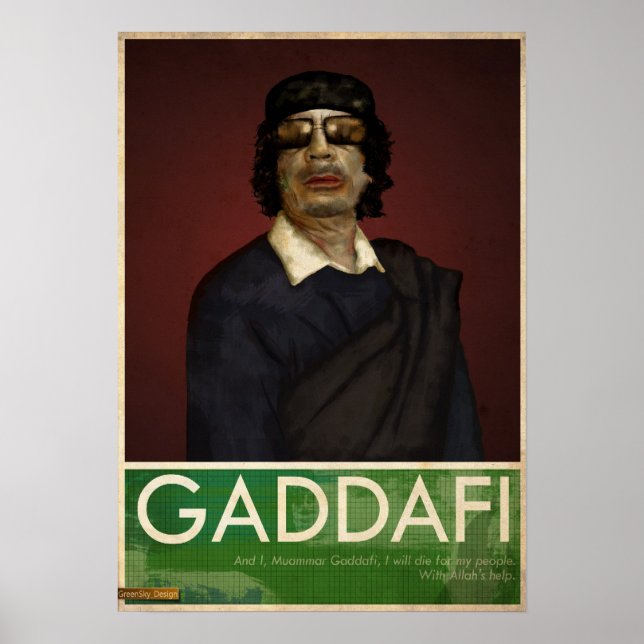 Oberst Gaddafi Poster (Vorne)