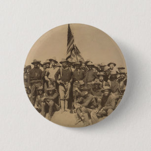 Oberst Roosevelt und sein Rough Riders Button