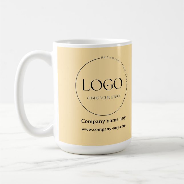 Oberst Senf Farbdessign Geschäft anpassen  Kaffeetasse (Links)