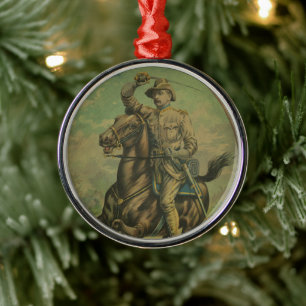 Oberst Theodore Roosevelt Ornament Aus Metall