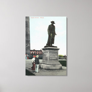 Oberst William Prescott Statue Scene Leinwanddruck