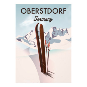 Oberstdorf Deutschland Skikunst. Fotodruck