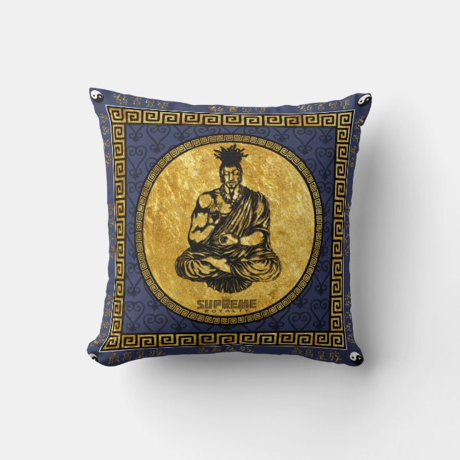 Oberste Abgabe-erstes buddhistisches Kissen (Blau, (Vorderseite)