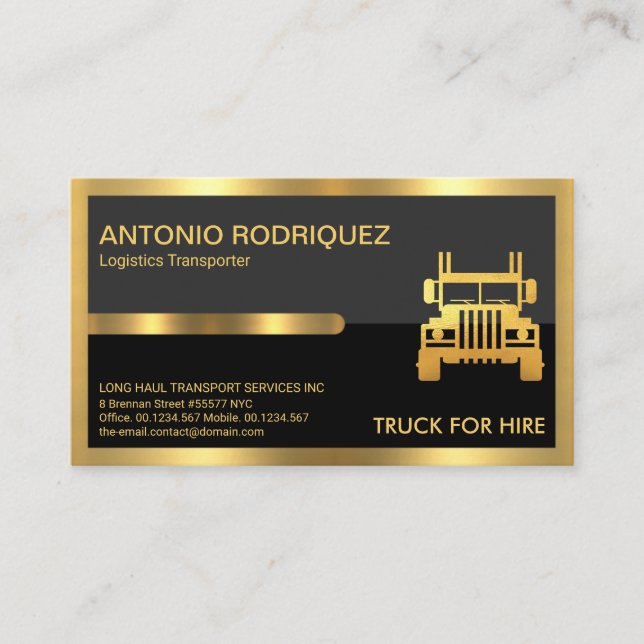 Oberste goldene Tab mit grauen schwarzen Layern Visitenkarte (Vorderseite)